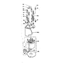 Kenmore 1106005353 motor and attaching parts diagram