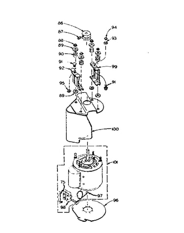 Motor and attaching parts