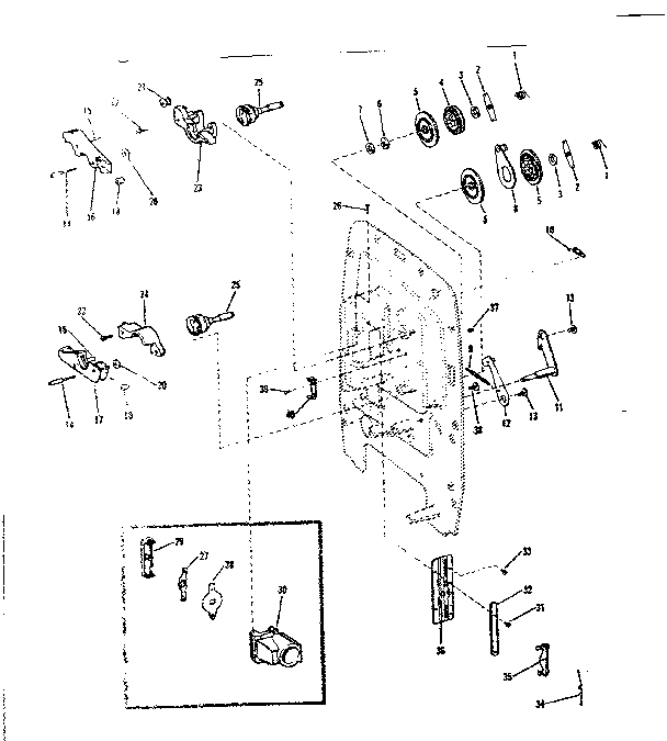 Sprockets, loop formers and lens carrier