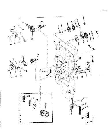 Sprockets, loop formers and lens carrier