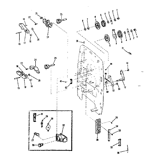 Sprockets, loop formers and lens carrier
