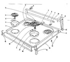 Kenmore 1019026400 cook top section diagram