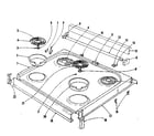 Kenmore 1019026660 cook top section diagram
