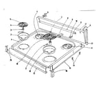 Kenmore 1019036400 cook top section diagram