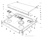 Kenmore 1019906441 cook top section diagram