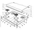 Kenmore 1019126500 cook top section diagram