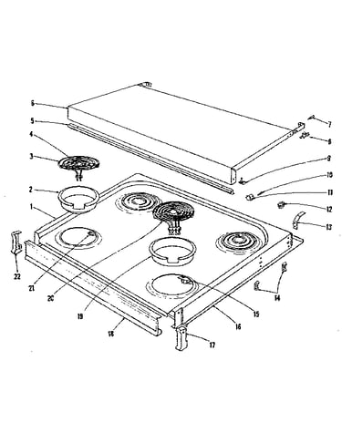 Cook top section
