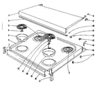 Kenmore 1019136441 cook top section diagram