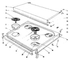 Kenmore 1019136550 cook top section diagram