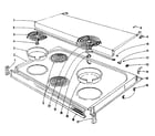Kenmore 1019166440 cook top section diagram