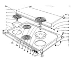 Kenmore 1019166441 cook top section diagram