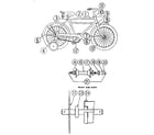 Sears 505476010 20 inch bicycle w/coaster brake diagram