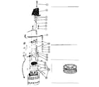 Kenmore 58764340 motor, heater, and impeller details diagram