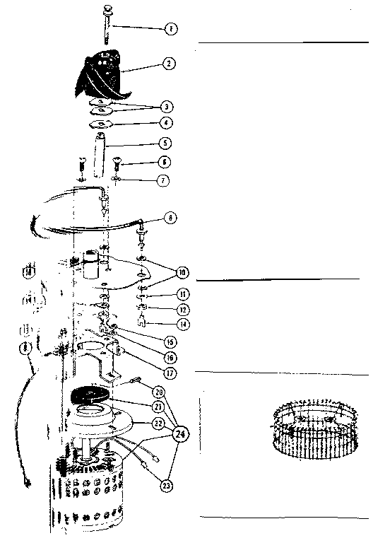Motor, heater, and impeller details