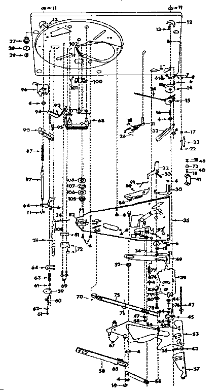 Parts below baseplate