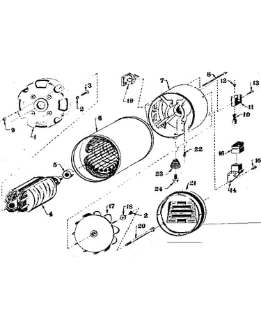 Rotor and stator assembly
