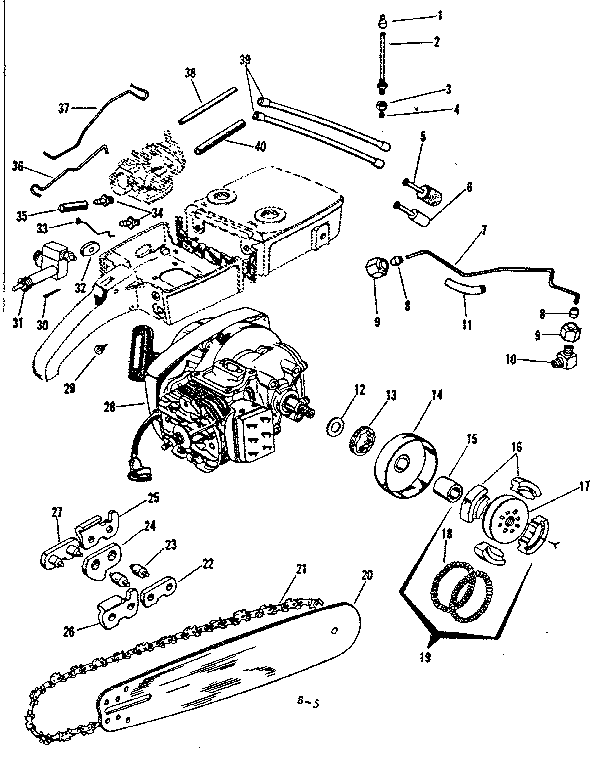 CHAIN/BAR AND OIL/FUEL PARTS