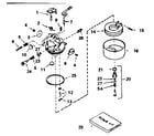 Tecumseh HM80-155140D carburetor no. 632037 diagram