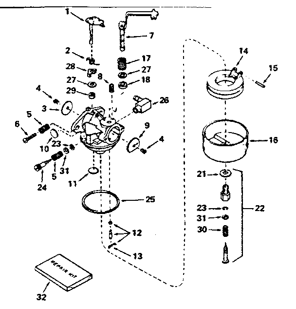 Carburetor no. 631923