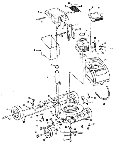 Engine and mower deck assembly