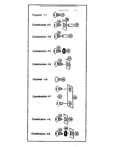 Fastener combinations