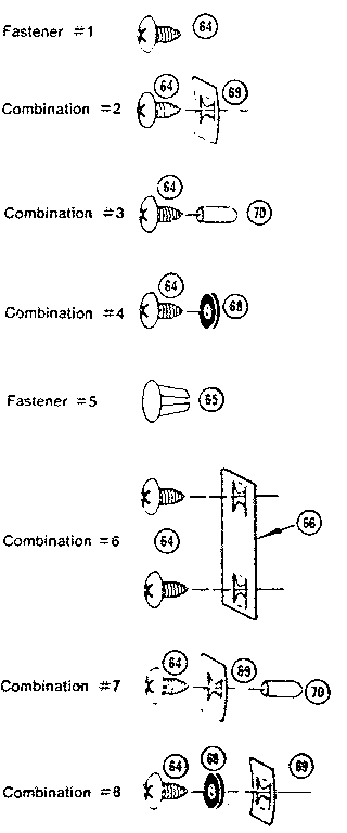 Fastener combinations