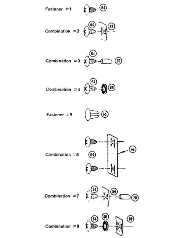 Fastener combinations