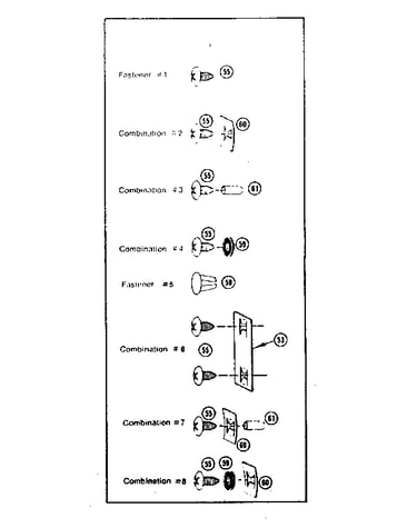 Fastener combinations