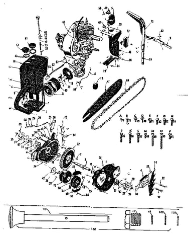 Main frame parts 1-69