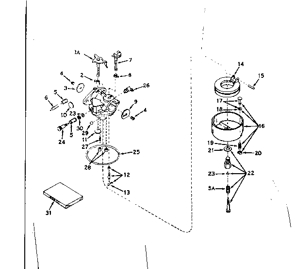 Carburetor no. 631165