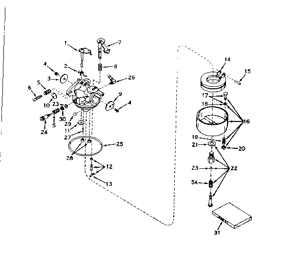 CARBURETOR NO. 631070A