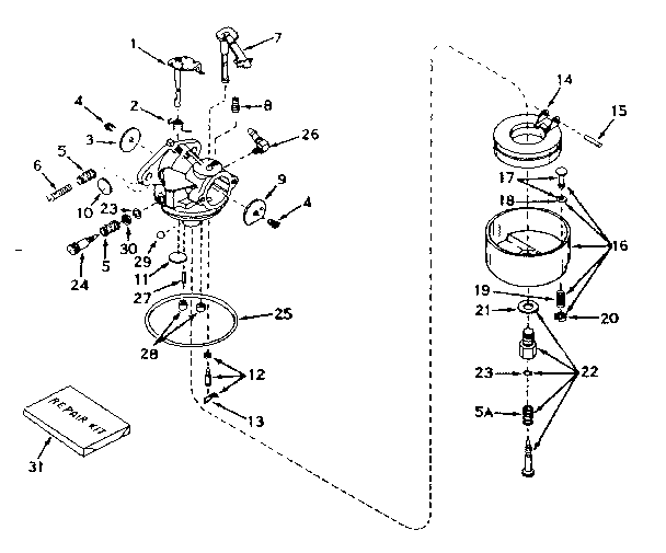 CARBURETOR NO. 631070A