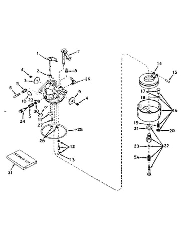 Carburetor no. 631070a