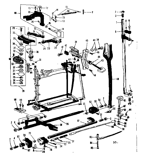 Feed regulator and zigzag parts