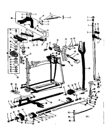 Feed regulator and zigzag parts