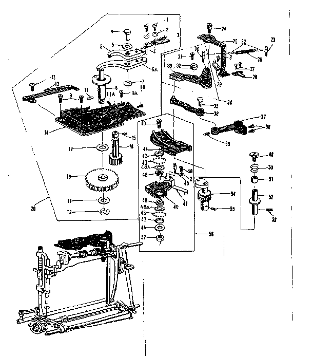 Geared cam assembly
