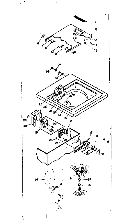 Top and control assembly