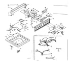Kenmore 1106604754 top and console assembly diagram