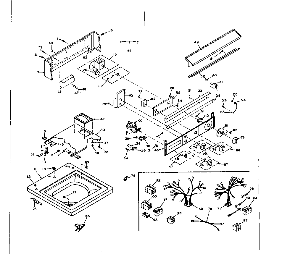 Top and console assembly