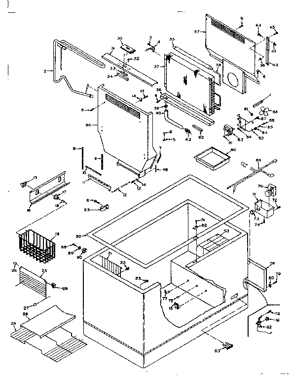 Freezer cabinet parts