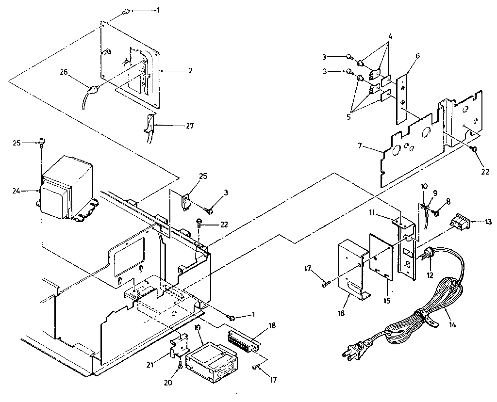 Right side & rear terminal parts