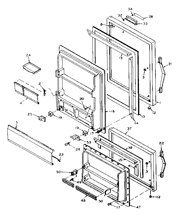 Refrigerator door parts