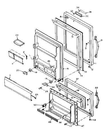 Refrigerator door parts