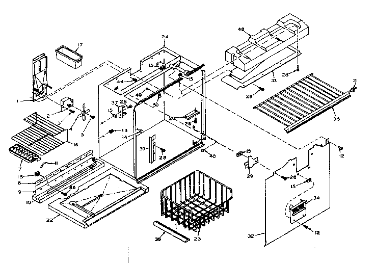 Freezer section parts
