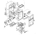 Kenmore 1066666210 refrigerator cabinet parts diagram