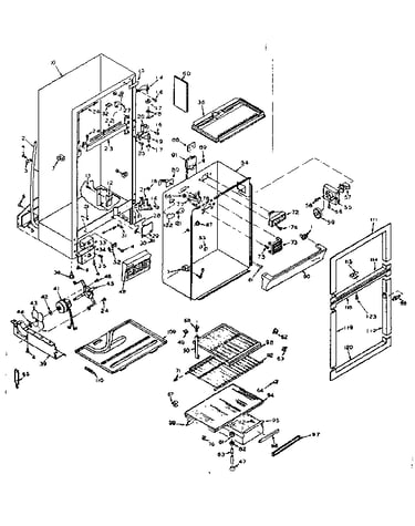 Refrigerator cabinet parts