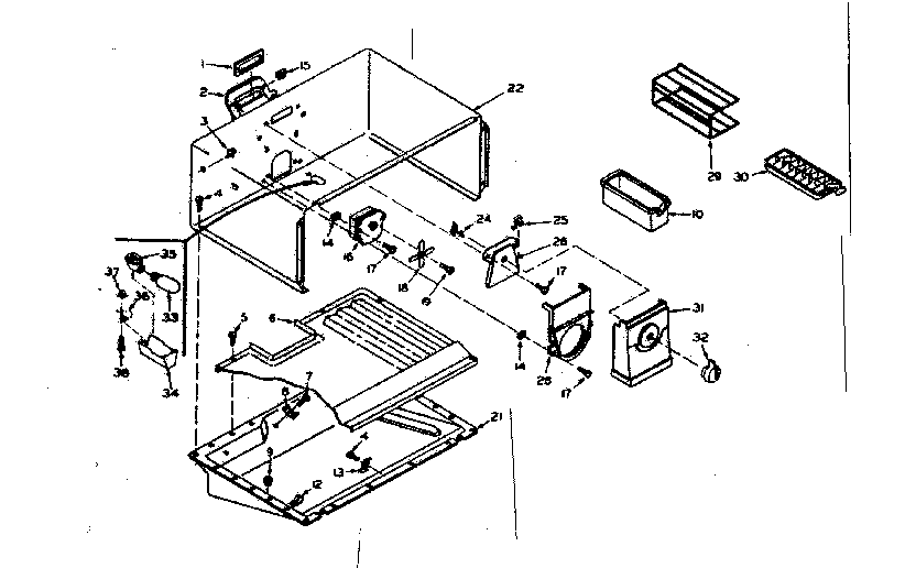 Freezer section parts