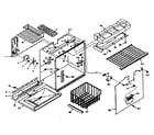 Kenmore 1066667211 freezer section parts diagram
