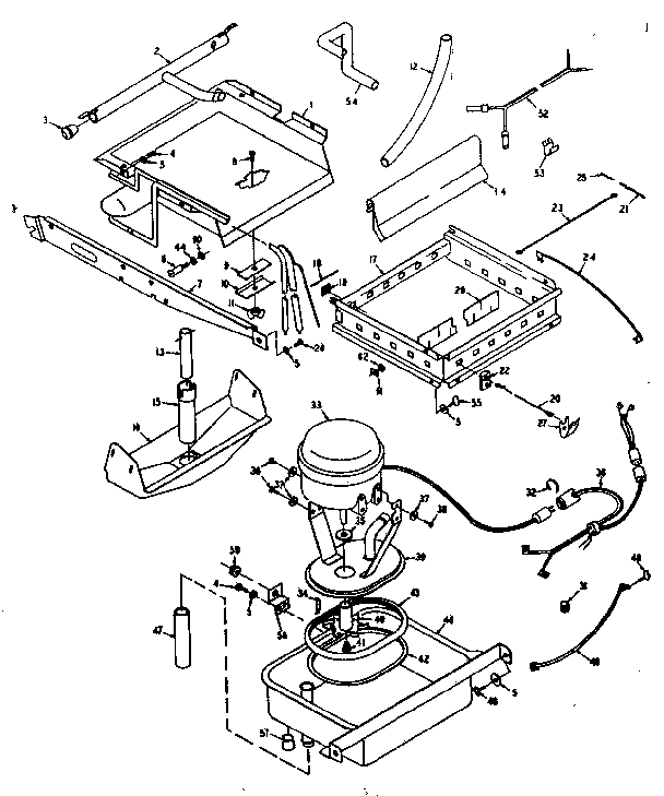 Evaporator, ice cutter grid and pump parts