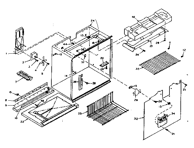 Freezer section parts